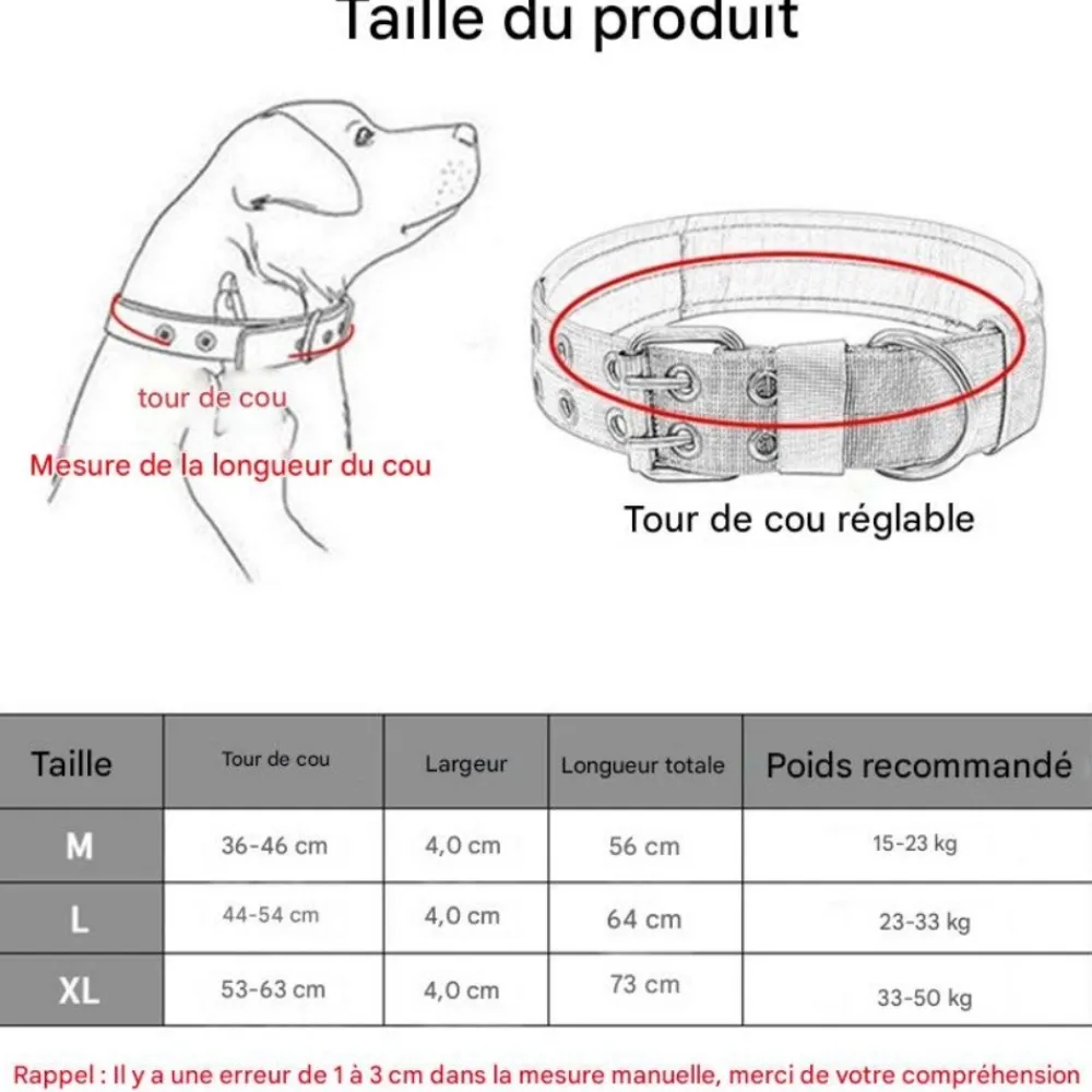 Downypaws - Collier de chien tactiqu New
