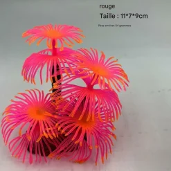 Downypaws - Décoration en corail doux simulé en silicone écologique pour aquarium rouge Outlet