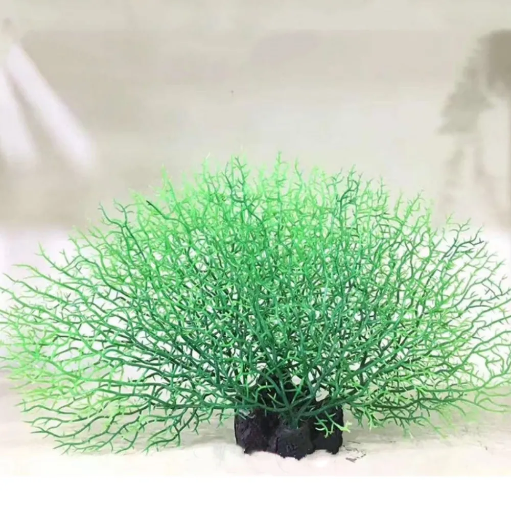 Downypaws - Décoration en corail en silicone pour aquarium, arbre de corail vert Outlet