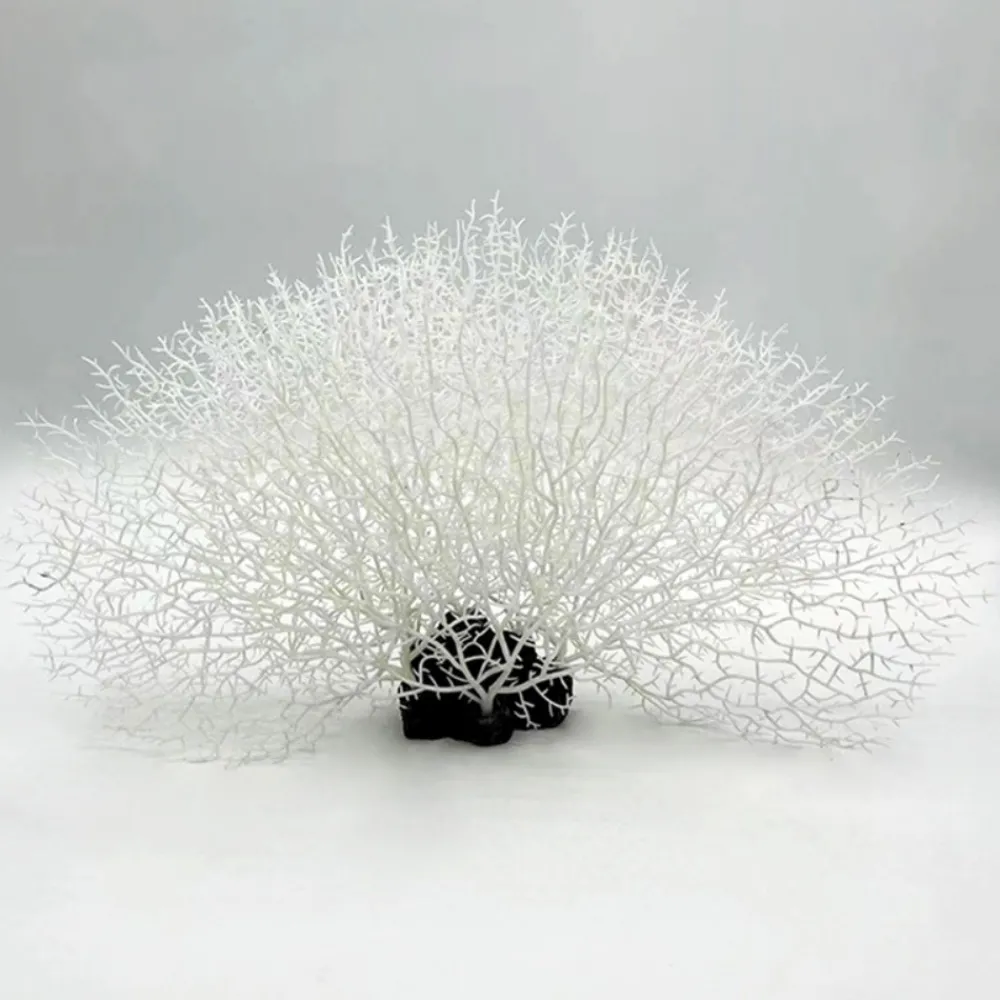 Downypaws Plantes Et Décoration | - Décoration en corail en silicone pour aquarium, arbre de corail blanc