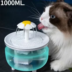 Downypaws - Distributeur d'eau en circulation pour chats: filtre automatique flux d'eau en direct - fournitures pour animaux de compagnie Clearance