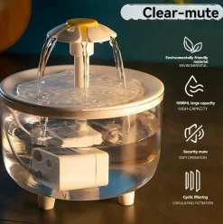 Downypaws - Distributeur d'eau en circulation pour chats: filtre automatique flux d'eau en direct - fournitures pour animaux de compagnie Clearance