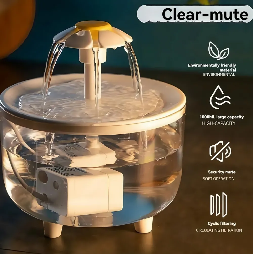 Downypaws - Distributeur d'eau en circulation pour chats: filtre automatique flux d'eau en direct - fournitures pour animaux de compagnie Clearance