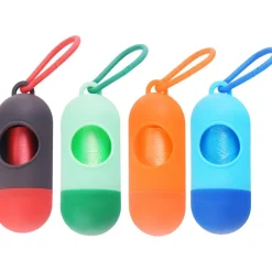 Downypaws - Distributeur de sacs poubelle pour chiens-4 pièces : gris et rouge + bleu clair et bleu foncé + vert clair et vert foncé + orange Online