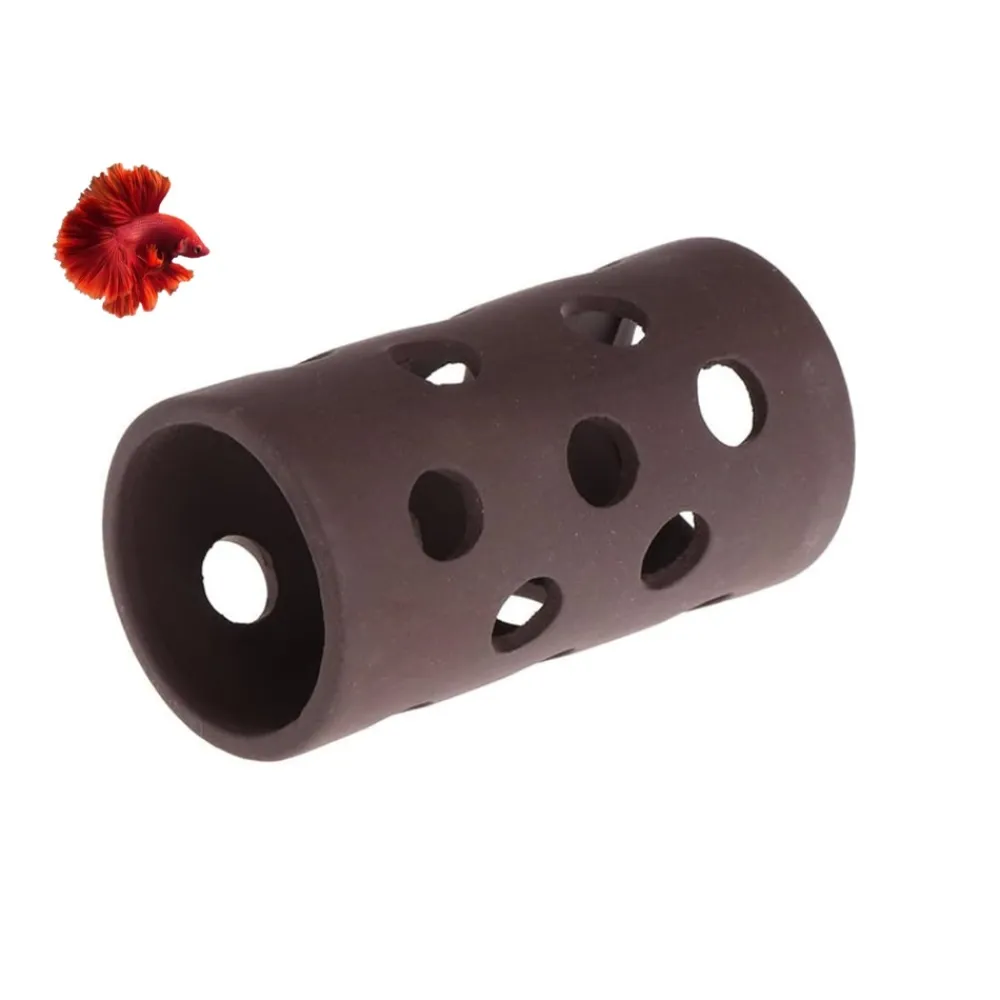 Downypaws - Grotte en céramique naturelle pour aquarium New