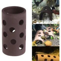 Downypaws - Grotte en céramique naturelle pour aquarium New