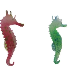 Downypaws - Hippocampe en silicone lumineux simulé pour la décoration d'aquarium avec ventouse rouge*2 Outlet