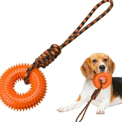 Downypaws - Jouets à mâcher pour chien jouet couineur avec corde pour chiot, dentition, soulagement de l'ennui, stimulation mentale Clearance