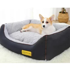Downypaws Niches, Paniers Et Transports | - Lit pour chien et chat gris-60*50*20cm-nid super chaud en treillis matelassé
