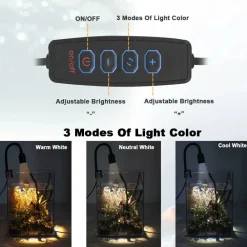 Downypaws Pompes, Filtres, Chauffages Et Accessoires | - Mini lampe à pince led pour aquarium, ornement d'aménagement paysager