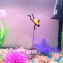 Downypaws - Plongeur chasseur de trésor pour aquarium New