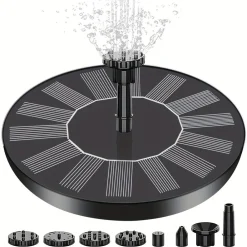 Downypaws - Pompe à eau solaire ronde pour fontaine d'extérieur New
