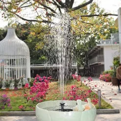 Downypaws - Pompe à eau solaire ronde pour fontaine d'extérieur New