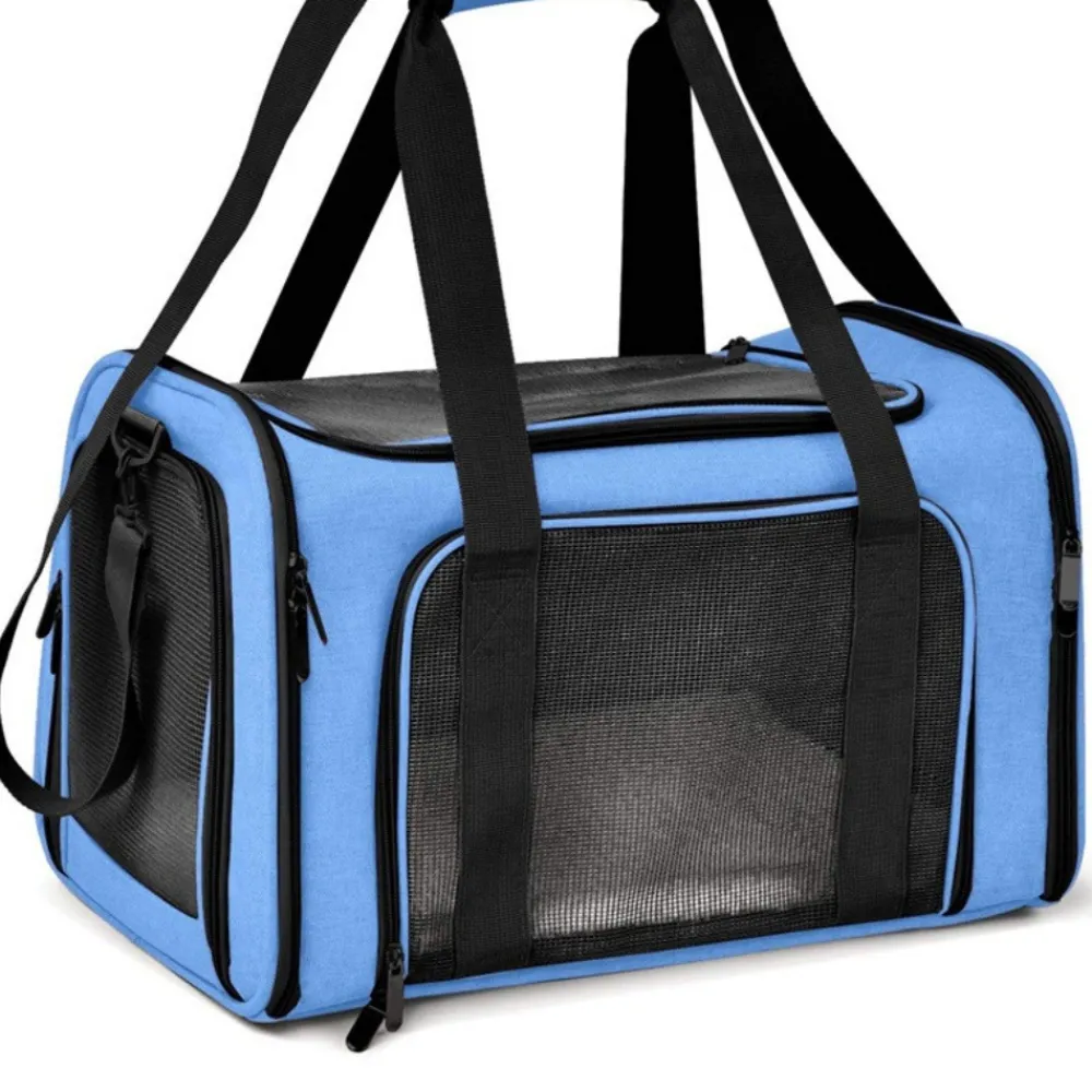Downypaws Paniers, Transports Et Chatières | - Sac de transport pour chat, portable et pliable bleu taille s