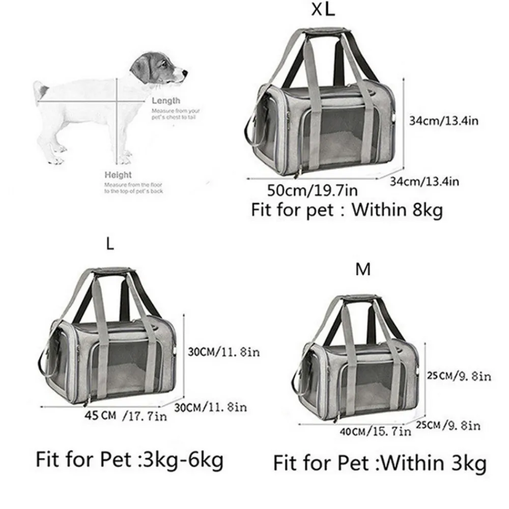 Downypaws Paniers, Transports Et Chatières | - Sac de transport pour chat, portable et pliable bleu taille s