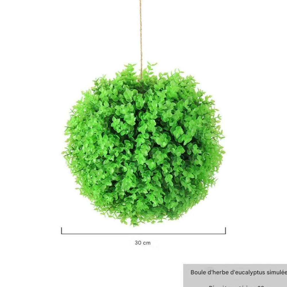 Dtopbuyage - Boule de plante artificielle d'eucalyptus pour la décoration du plafond intérieur 30c 2pcs Online