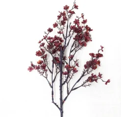 Dtopbuyage Plantes Artificielles | - Lot de 10 fleurs d'automne artificielles de gypsophila pour diverses décorations bordeaux