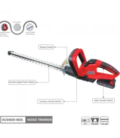 Dunsch Taille-Haies, Tronçonneuses Et Élagueuses | - Pack taille-haie électrique sans fil 20v, lame 51 cm, batterie incluse - 34020-46dl