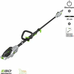 Ego Power+ Taille-Haies, Tronçonneuses Et Élagueuses | - Perche élagueuse téléscopique carbone ps1000e à batterie egopower guide oregon 25 cm