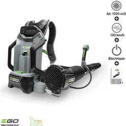 Ego Power+ Broyeurs, Nettoyeurs Et Souffleurs | - Souffleur dorsal professionnel à batterie capacité de 1020 m3/h lb6000e