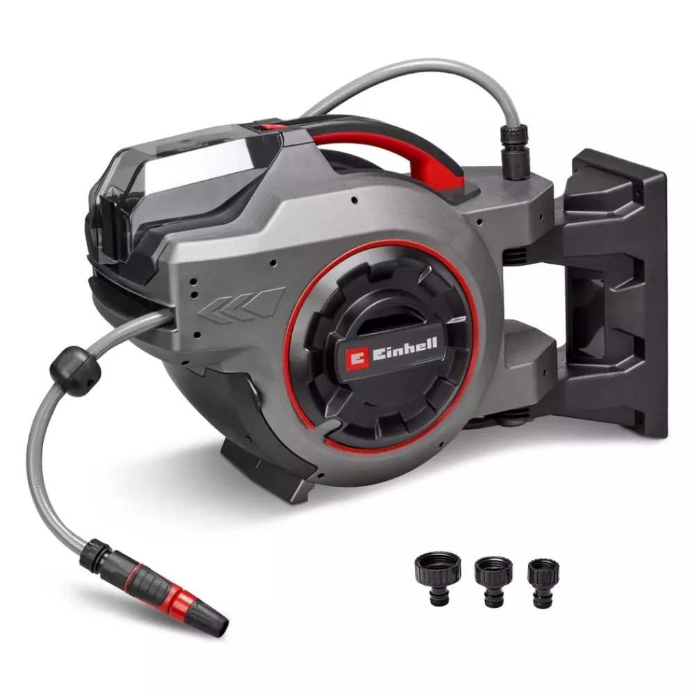 Einhell - Dévidoir de tuyau ge-hr 18/30-1 li-solo - 18v - tuyau 30m - enroulement auto - pivotant 180° - sans batterie