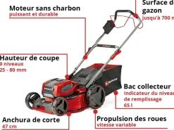 Einhell - Tondeuse à gazon sans fil gp-cm 36/47 s li bl (4x4,0ah) Clearance