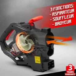 Elem Garden Technic Broyeurs, Nettoyeurs Et Souffleurs | - Aspirateur souffleur broyeur 3000w avec vitesse variable - elem garden