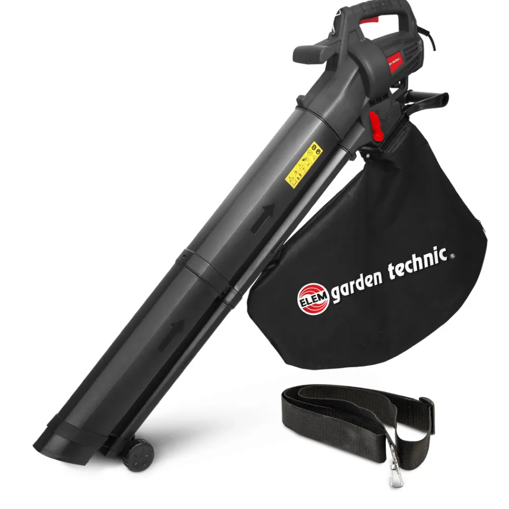 Elem Garden Technic Broyeurs, Nettoyeurs Et Souffleurs | - Aspirateur souffleur broyeur de feuilles 3000w - 270 km/h - 10:1 - sac 35l - ele