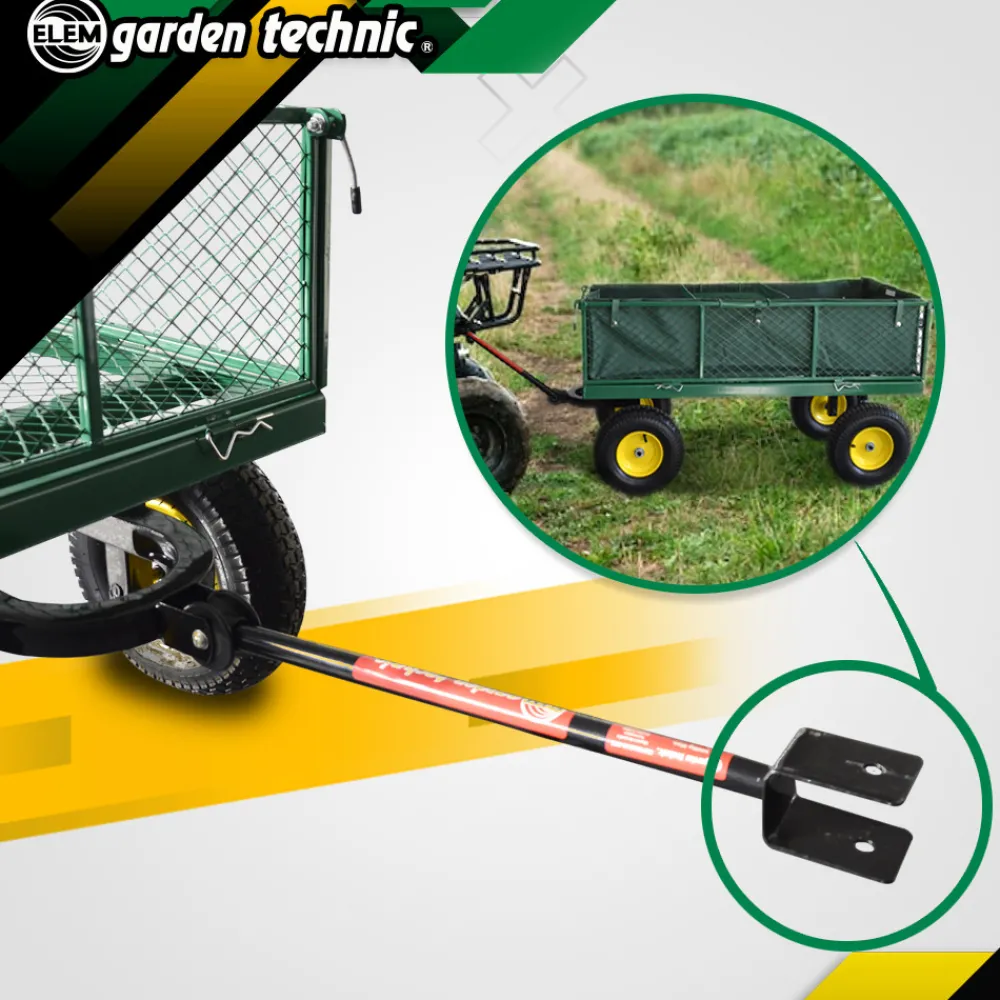 Elem Garden Technic Abris De Jardin, Serres Et Rangements | - Chariot de jardin en acier avec bâche amovible 138x62x68cm