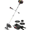 Elem Garden Technic Coupe-Bordures Et Débroussailleuses | - Débroussailleuse thermique 52cc - bobine + 3 lames - elem garden