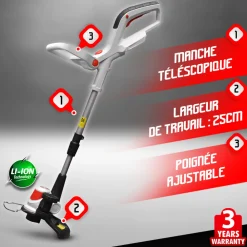 Elem Garden Technic Tondeuses | - Kit 3 machines rechargeables 20v max + 2 batteries