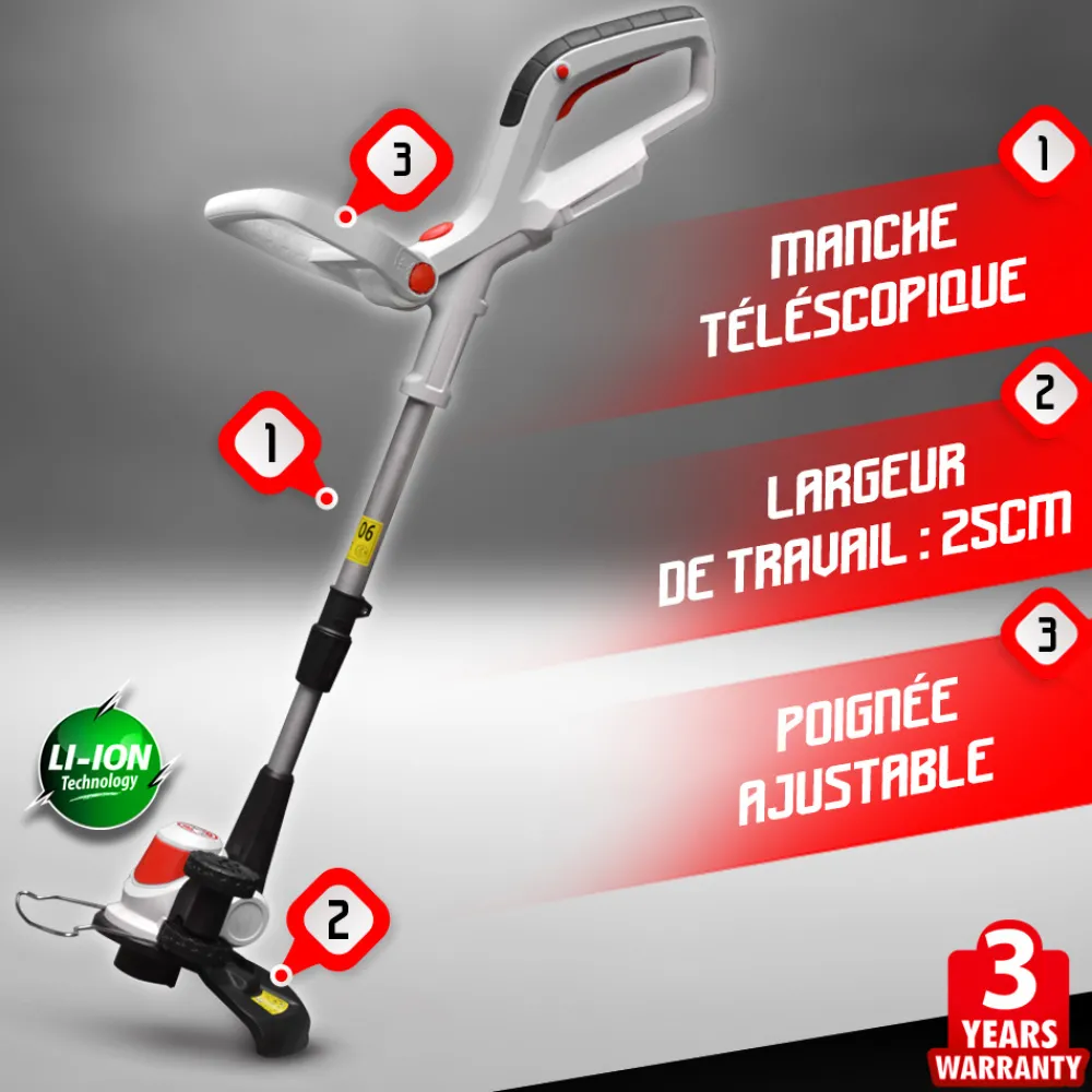 Elem Garden Technic Tondeuses | - Kit 3 machines rechargeables 20v max + 2 batteries