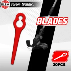 Elem Garden Technic Coupe-Bordures Et Débroussailleuses | - Lot de 20 lames pour coupe bordures