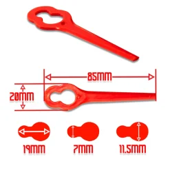 Elem Garden Technic Coupe-Bordures Et Débroussailleuses | - Lot de 20 lames pour coupe bordures