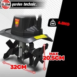 Elem Garden Technic - Motobineuse électrique 750w 32cm - 4 fraises Sale