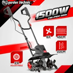 Elem Garden Technic - Motobineuse électrique 1500w - 6 fraises - 45cm - elem garden Outlet