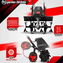 Elem Garden Technic - Motobineuse électrique 1500w - 6 fraises - 45cm - elem garden Outlet