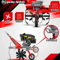 Elem Garden Technic - Motobineuse thermique 139cc - 4 fraises - largeur de travail 36cm - elem garden Online