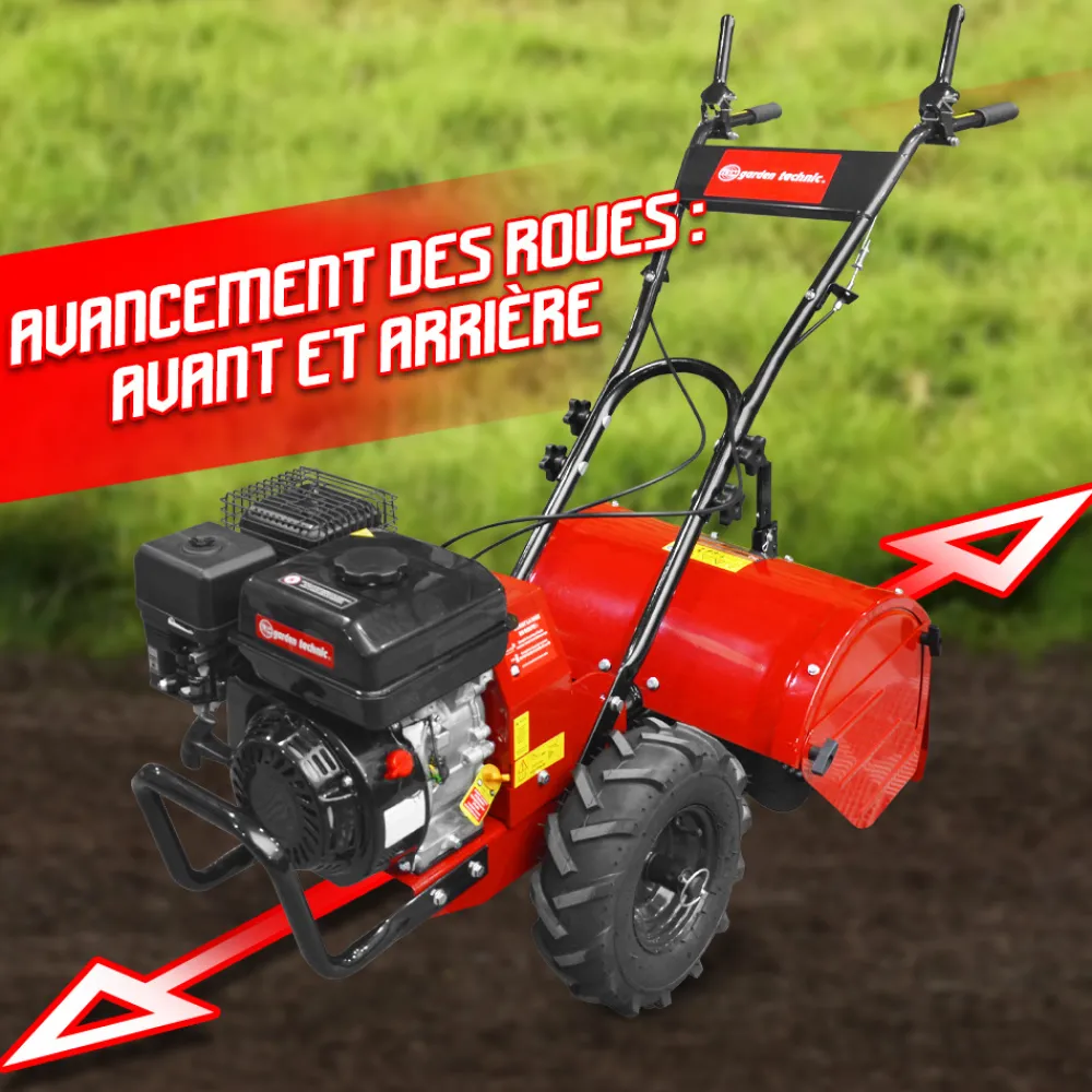 Elem Garden Technic Scarificateurs Et Motoculteurs | - Rotovateur 212cc avec une largeur de travail de 48cm - elem garden