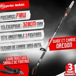 Elem Garden Technic - Scie à ébrancher sur perche 710w guide oregon 24cm Best