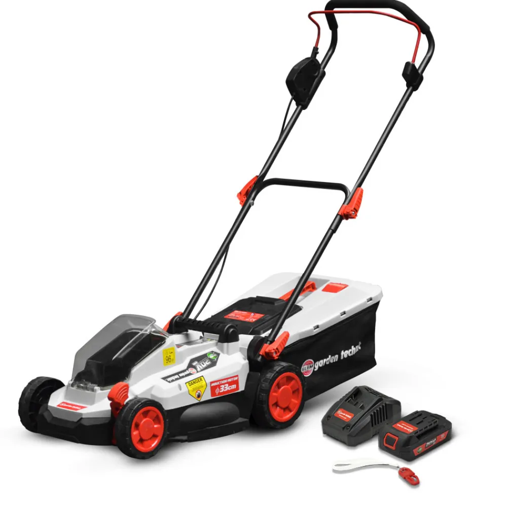 Elem Garden Technic Tondeuses | - Tondeuse rechargeable 20v-4ah - 33 cm - batterie et chargeur fournis