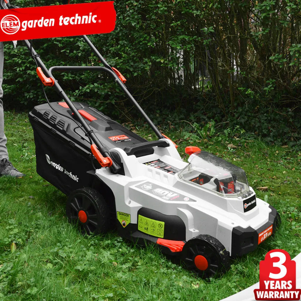 Elem Garden Technic - Tondeuse rechargeable 40v (2x20v) 37cm - batteries et chargeur fournis - elem ga Outlet