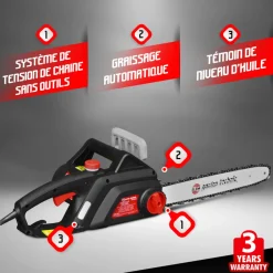 Elem Garden Technic - Tronçonneuse électrique 2000w - guide 40cm - 12,1 m/s - elem garden Sale