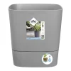 Elho - Pot Greensense Aqua Care ciment carré, à reservoir d'eau - L.30cm New