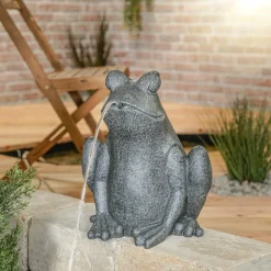 Esotec Bassins Et Fontaines | - gargouille avec pompe solaire frosch figure de bassin figure de jardin 101668