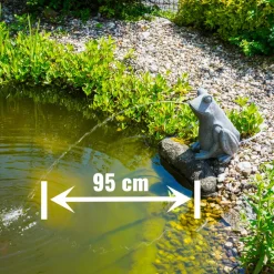 Esotec Bassins Et Fontaines | - gargouille avec pompe solaire frosch figure de bassin figure de jardin 101668