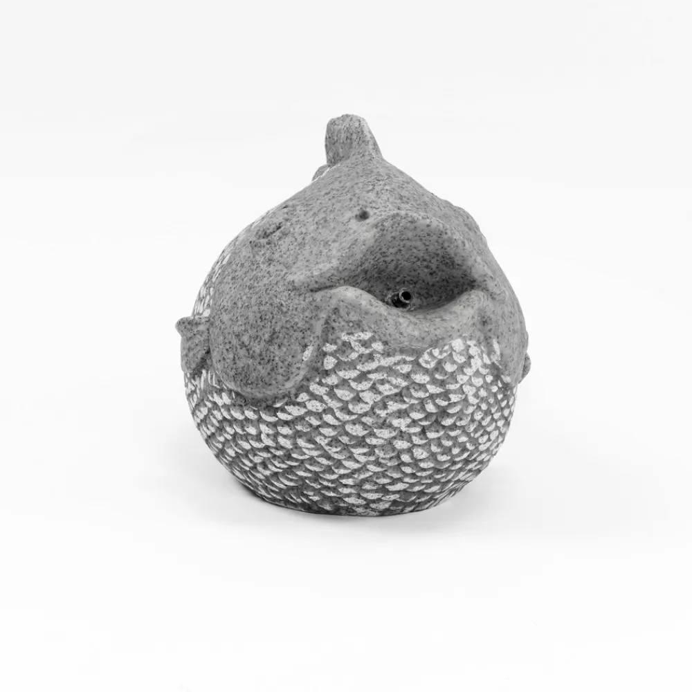 Esotec Bassins Et Fontaines | - gargouille avec pompe solaire poisson | figure de bassin figure de jardin h=22cm 101665