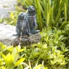 Esotec - gargouille couple de chiens de mer avec pompe de bassin solaire 5 watts jeu d'eau 101656 Clearance