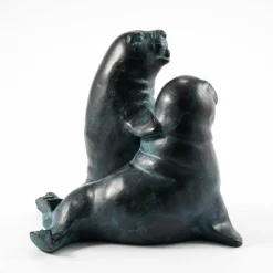 Esotec - gargouille couple de chiens de mer avec pompe de bassin solaire 5 watts jeu d'eau 101656 Clearance