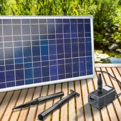 Esotec - solar cours d'eau pour étang de jardin set complet 25/1600 fontaine solaire 101018 New